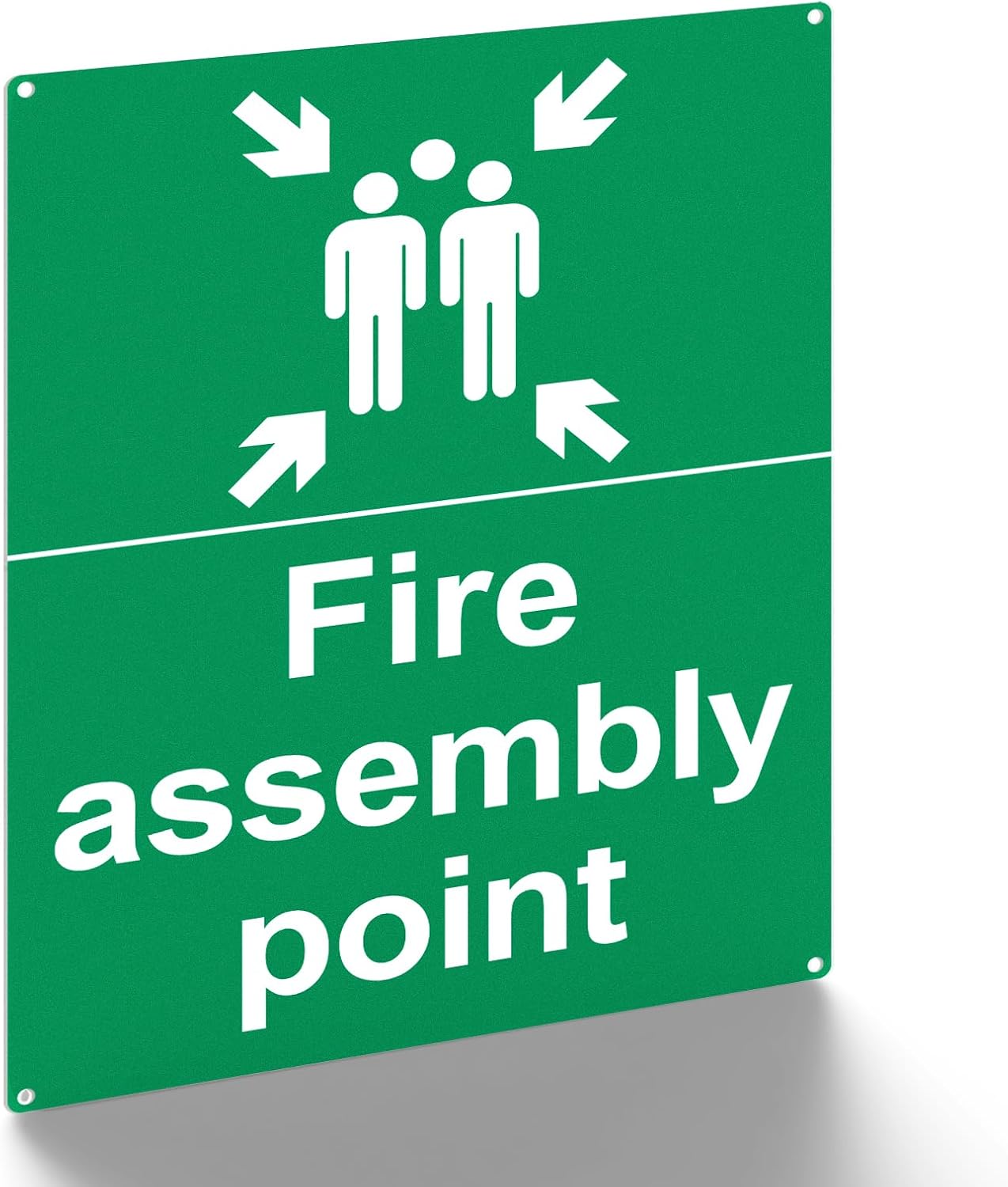 Fire Assembly Point Sign, 400 x 300mm, 1mm Rigid PVC Outdoor Sign