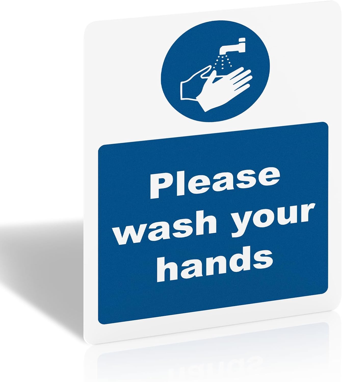 Please Wash Your Hands Sign, 1pc, 200x150mm Self-Adhesive Vinyl Sticker