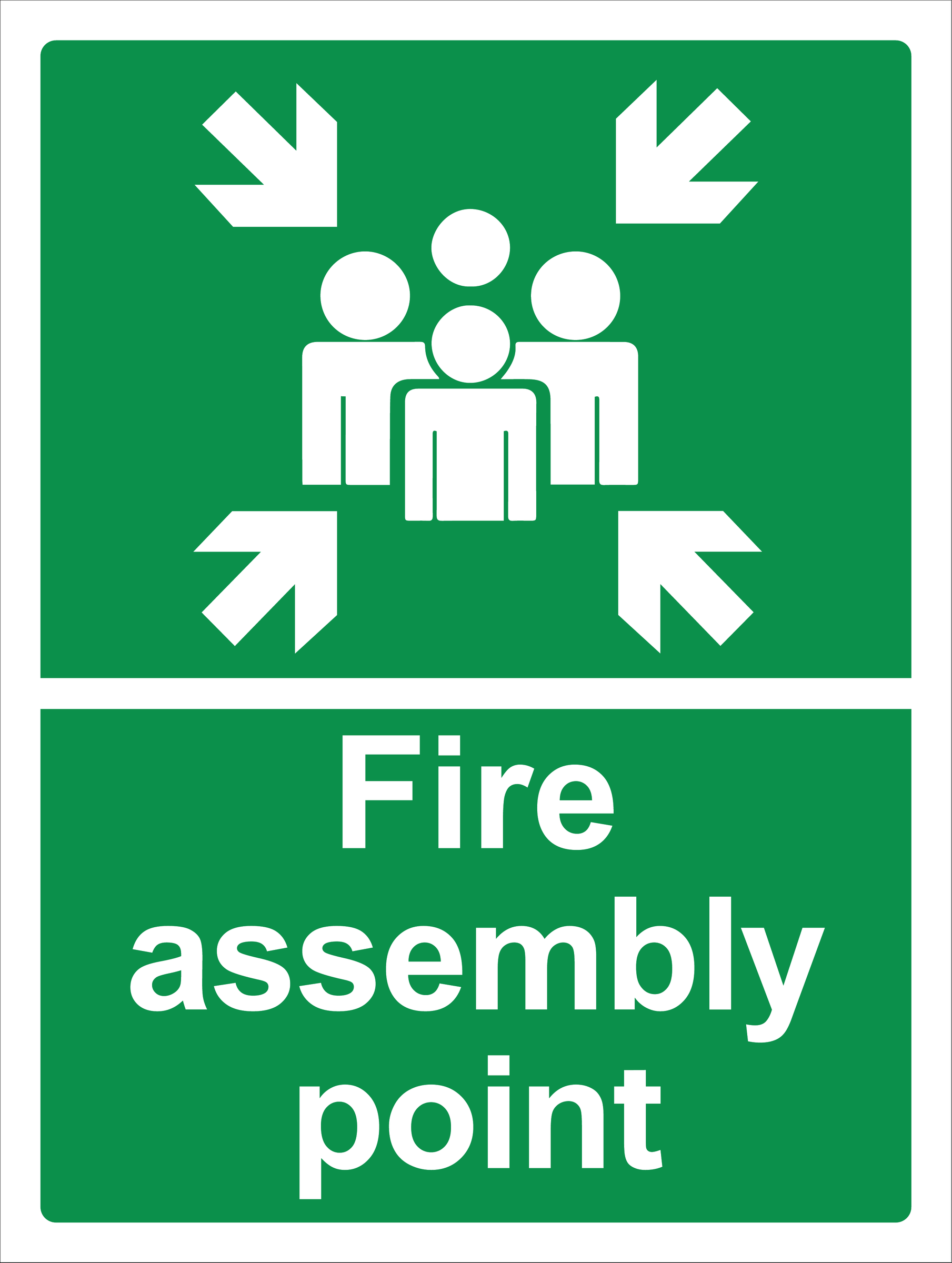 Fire assembly point sign