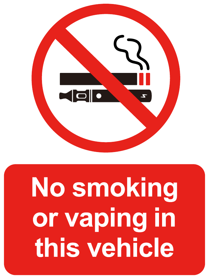 No smoking or vaping sign